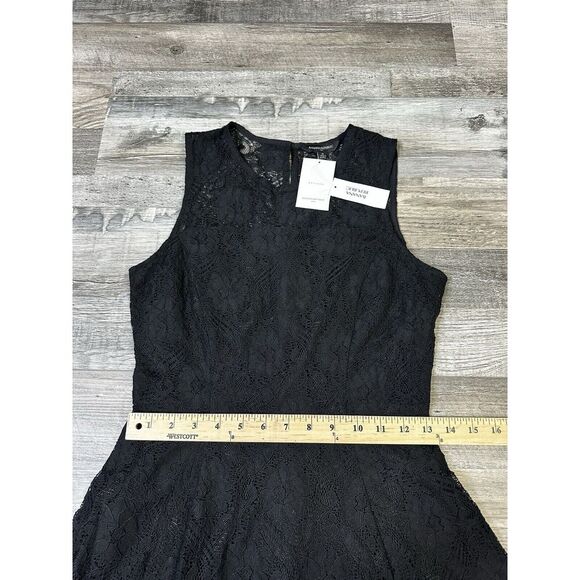 Banana Republic Black Floral Lace Dress Women's Size 0 - Picture 6 of 8